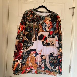 Medieval unicorn sweater
